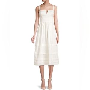 BCGBGMAXAZRIA Solid Hued Dress Size 0 in Off White Adjustable Straps Pockets
